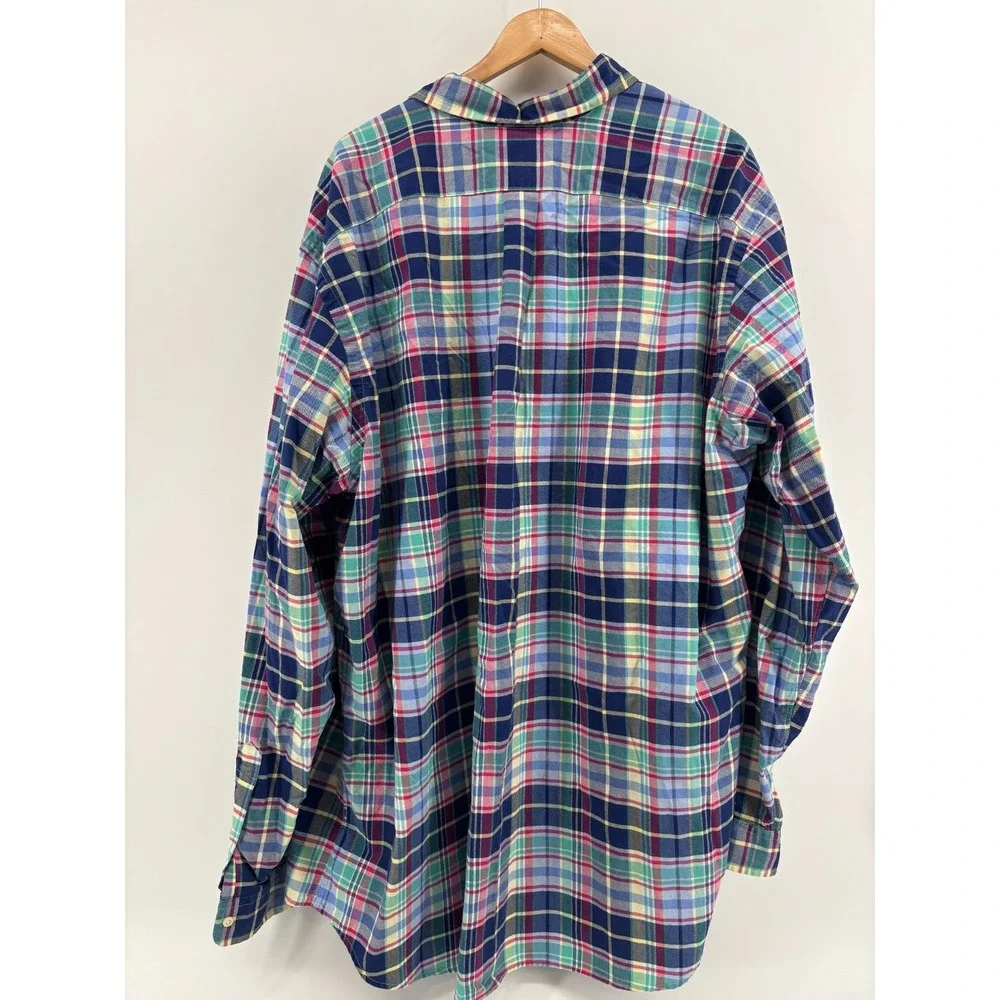 Polo Ralph Lauren Mens 2XLT Multicolor Plaid Long Sleeve Button Down Shirt NWT